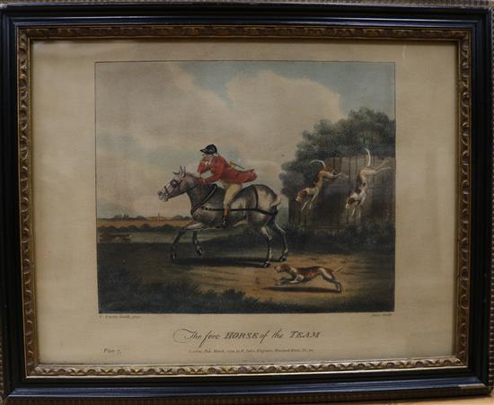 A set of eight hunting prints, Pychely Hunt by Jakes